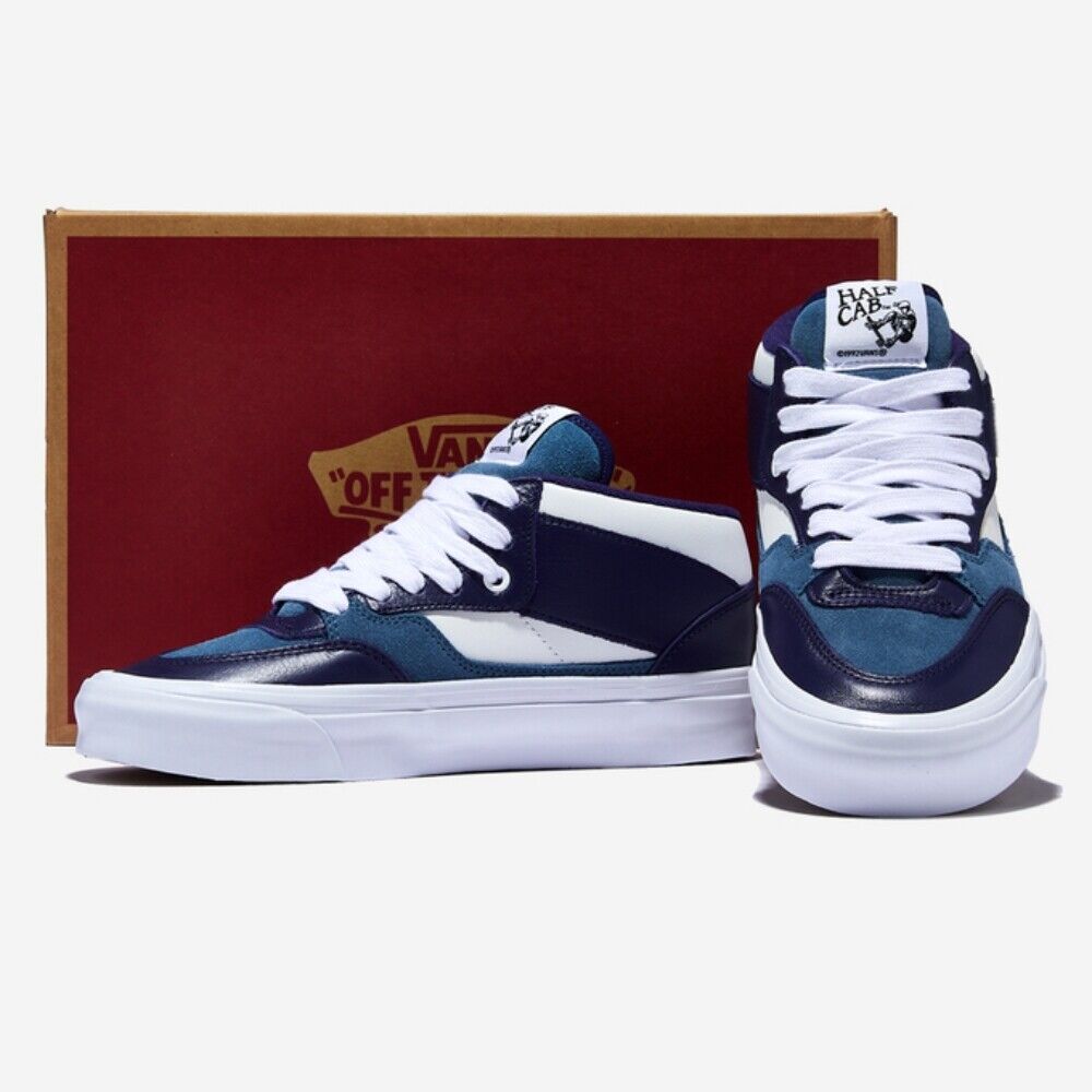 VANS★UA HALF CAB 33 DX★COLOR BLOCK BLUE/TRUE WHITE New Vans Half Cab 33 DX Color Block Blue/True White Sneakers