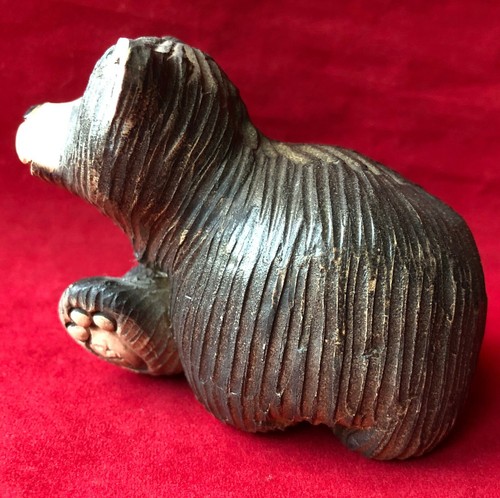 Artesania Rinconada Black Bear Hand Carved Ceramic Figurine 3.5" Uruguay No. 157 - Picture 5 of 12