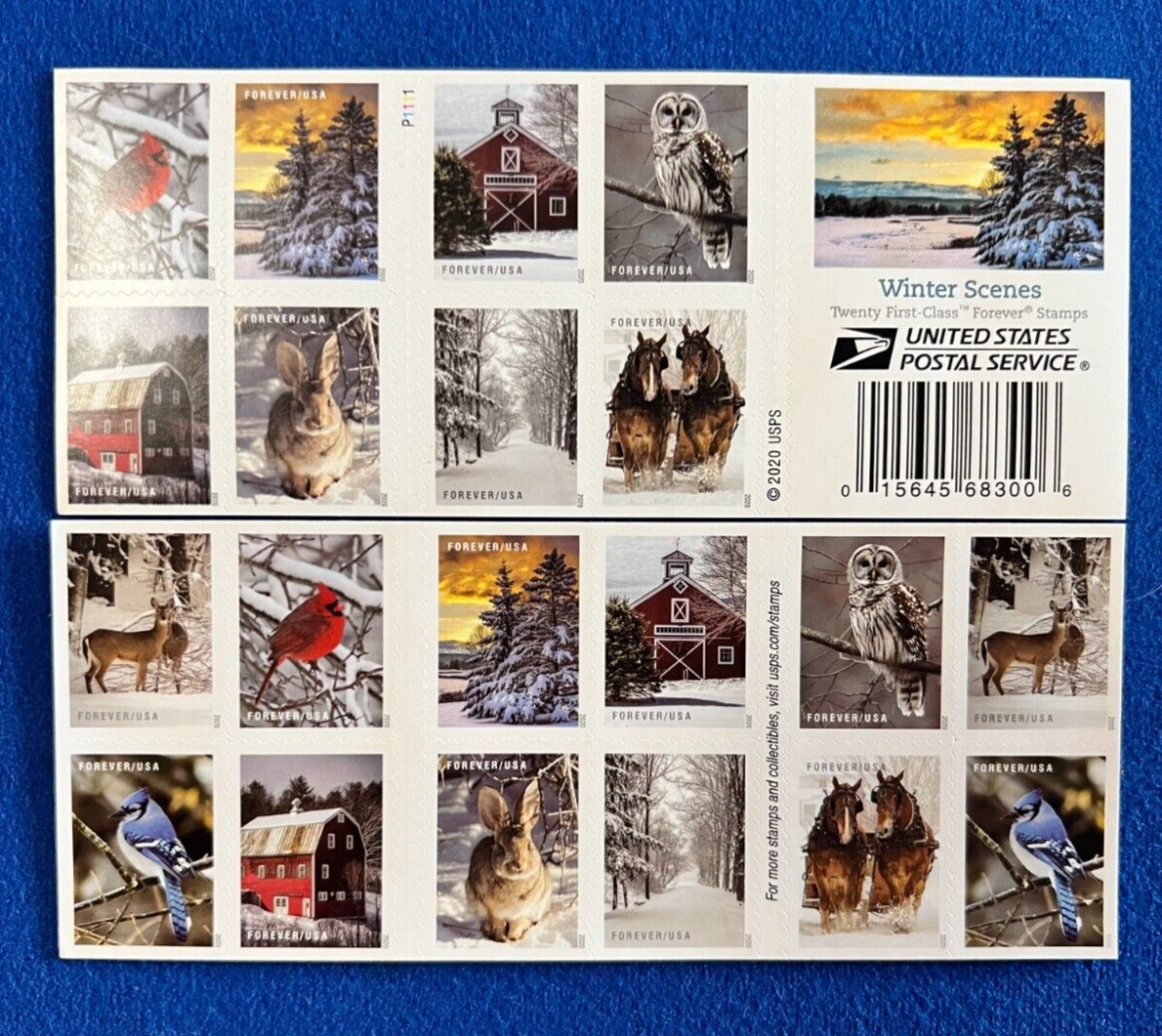 2020 USPS Forever Winter Scenes Stamps - Booklet of 20 - *MNH* - HIR