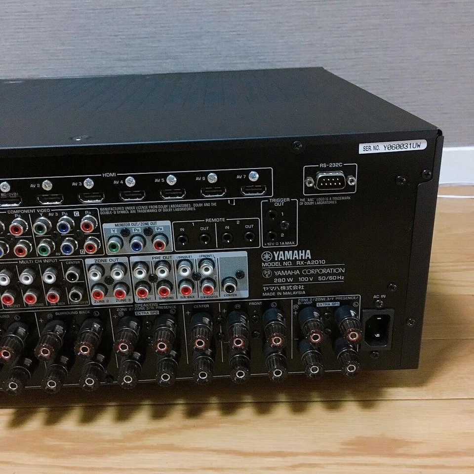 YAMAHA RX-A2010 AV NETWORK RECEIVER BLACK 9.2 CHANNEL Tested Used - Image 3 of 4