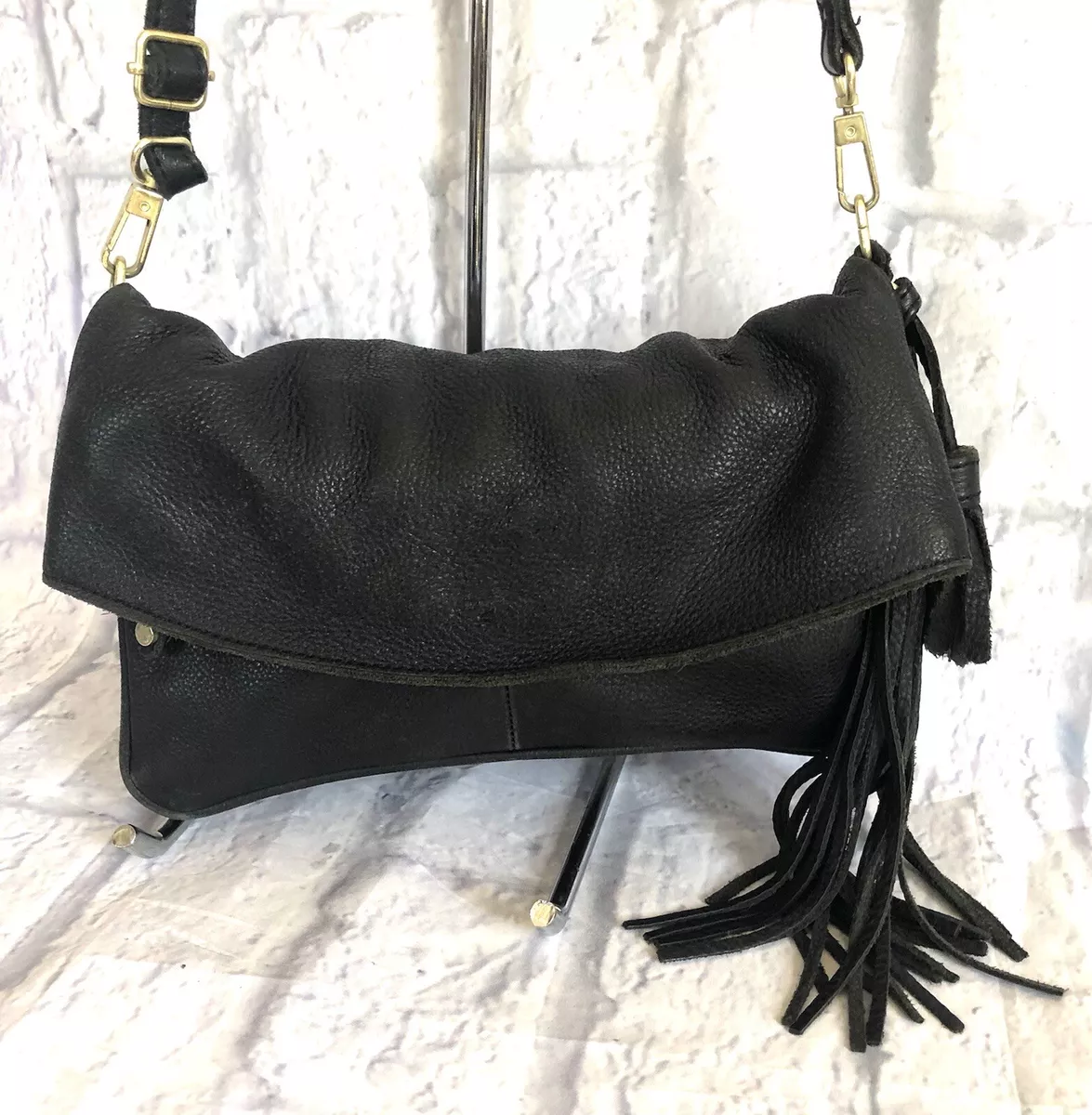 Beaure Urban Research Bag Shoulder Clutch 2Way Tassel Pebbled Leather