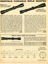 1971 Print Ad of Redfield Variable Power Rifle Scope
