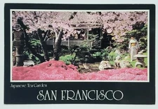 Postcard San Francisco Japanese Tea Garden Golden Gate Park Featuring Temple A1