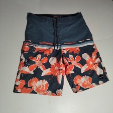O'Neill Blue Orange floral board shorts 28 men's