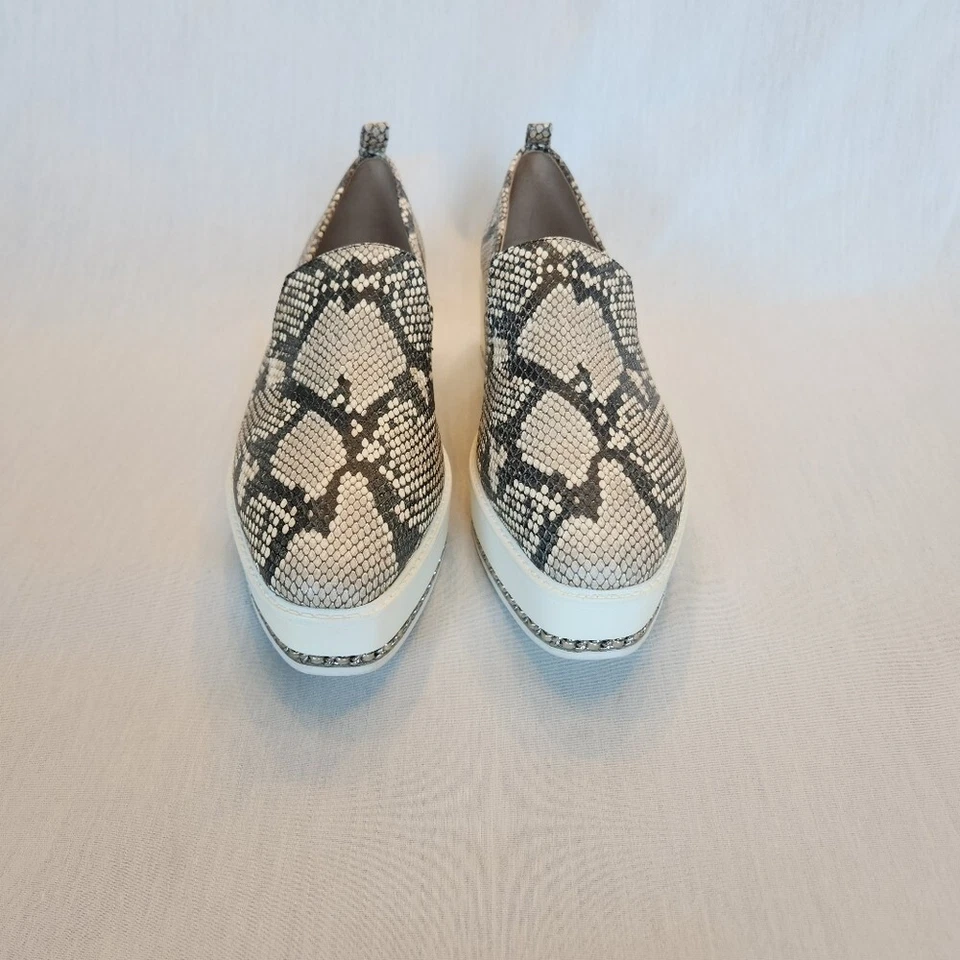 Karl Lagerfeld Brea Pitón Piel de Serpiente Estampado Cuero Slip On Zapatos de Plataforma. 9 Foto 2 de 4