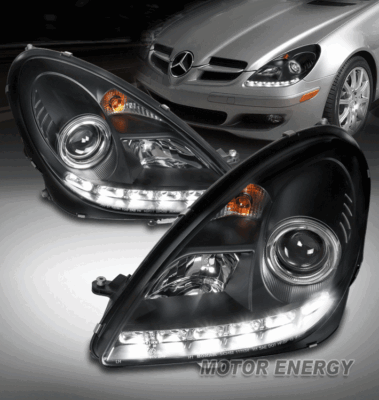 For 05-11 Mercedes R171 SLK200 SLK300 LED Projector Headlights