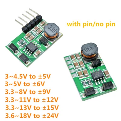 MARKENLOS DC 3-18V to ±5V /6V/9V/12V/24V Step-up Boost Converter ADC DAC LCD Power Supply