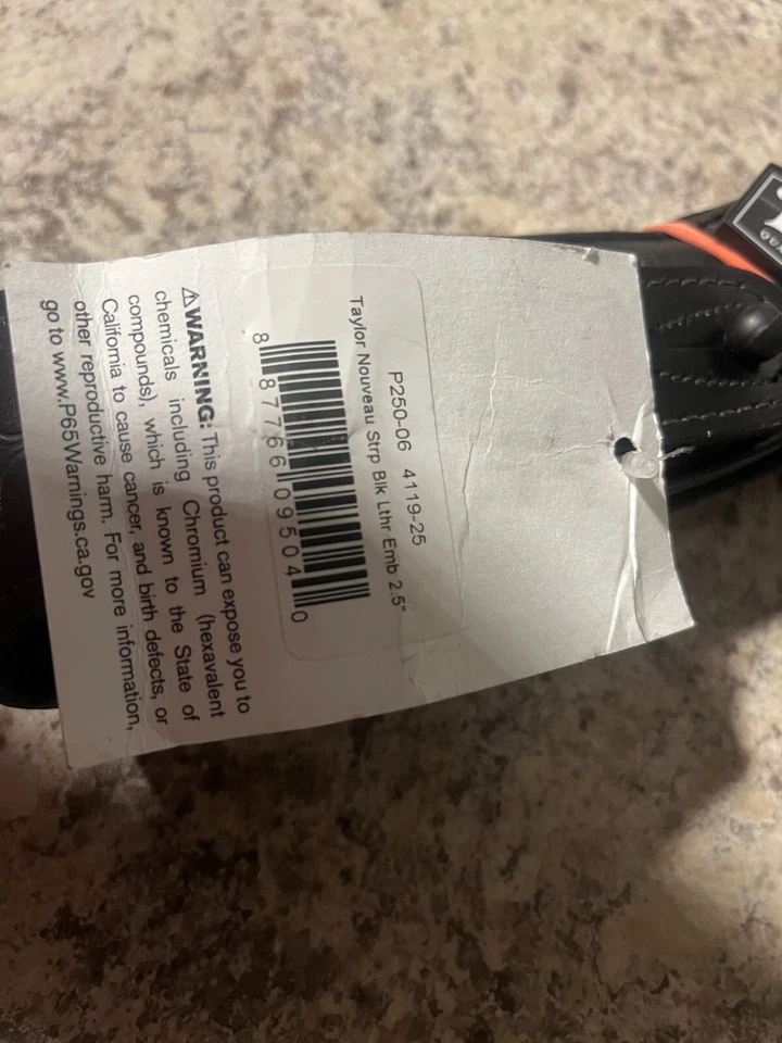 NUEVO - Correa de guitarra de cuero Taylor Nouveau de 2,5" - NEGRA, #4119-25 Foto 3 de 3