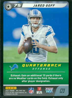 2021 Panini NFL Five TCG - 75 #C23 Jared Goff