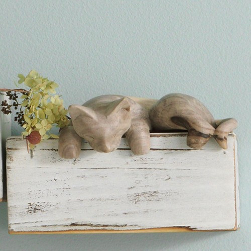 Brown Grey Shelf Cat Set - Picture 3 of 4