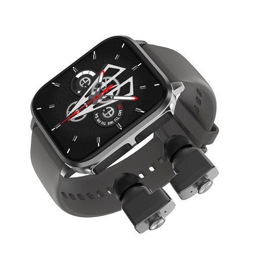 2 in 1 Smart Watch with Earbuds True Wireless Smartwatch Bluetooth Headsets New - Photo 14 sur 17