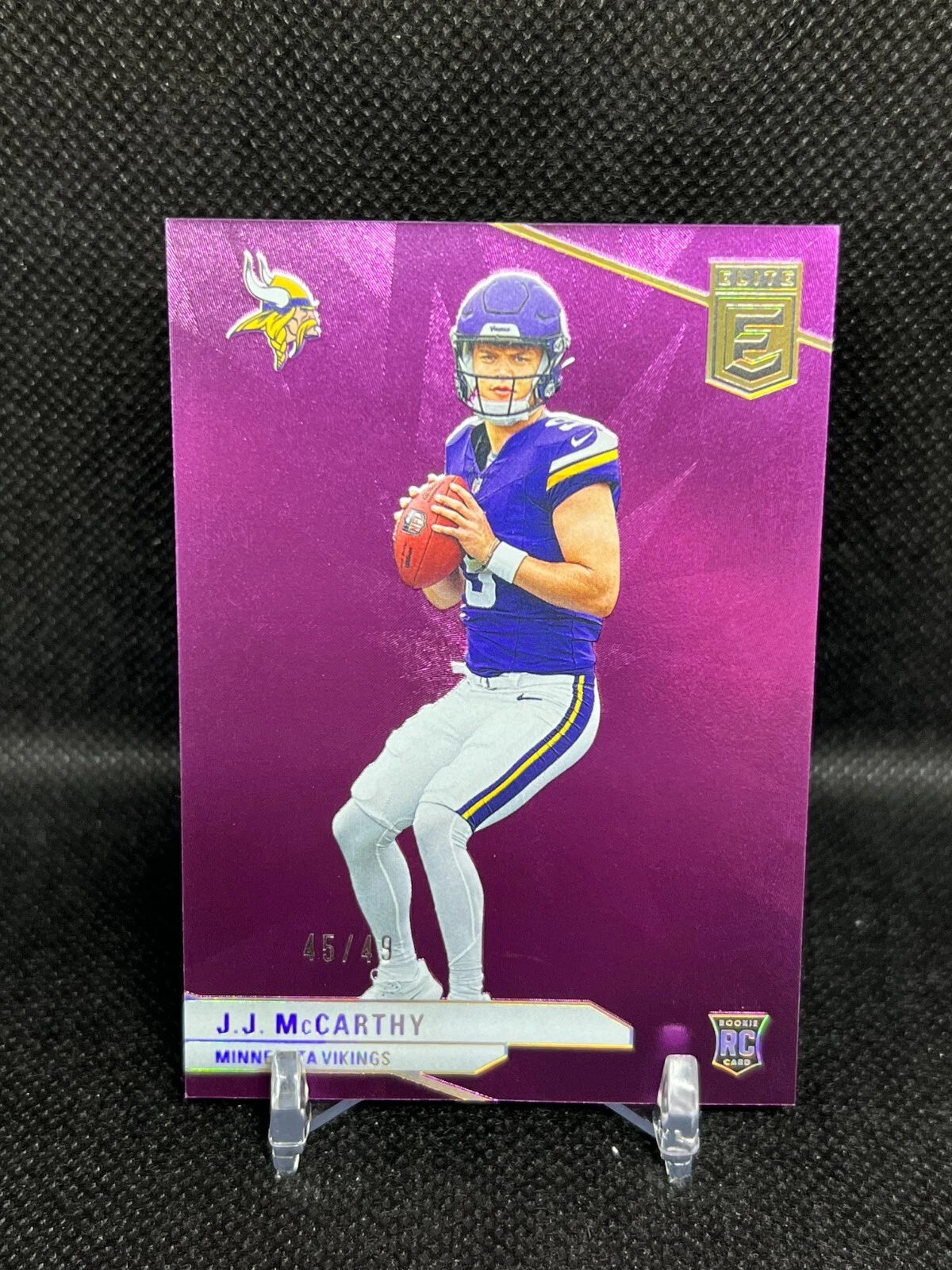 2024 Panini Elite - J.J. McCARTHY (RC) Purple Colormatch /49 *SP* #105 Vikings