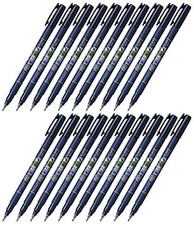 Tombow Fudenosuke Brush Pen GCD-111 , Hard Tip, Blue Body, Value Set of 20