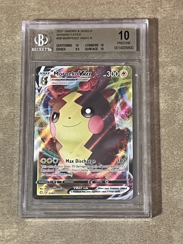 BGS 10 2021 Pokemon Swsh Shining Fates FA/Morpeko Vmax #38 *Dmg Corner of Slab*