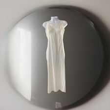 Komar Womens Slip Dress Size 34 Vintage Side Slit Cottagecore Whimsical Made USA