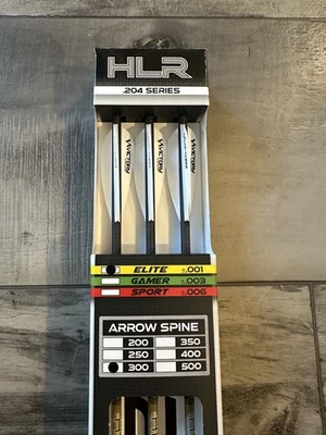 VICTORY ARCHERY Victory HLR Elite 300 Spine Arrows (All White AAE Vanes)