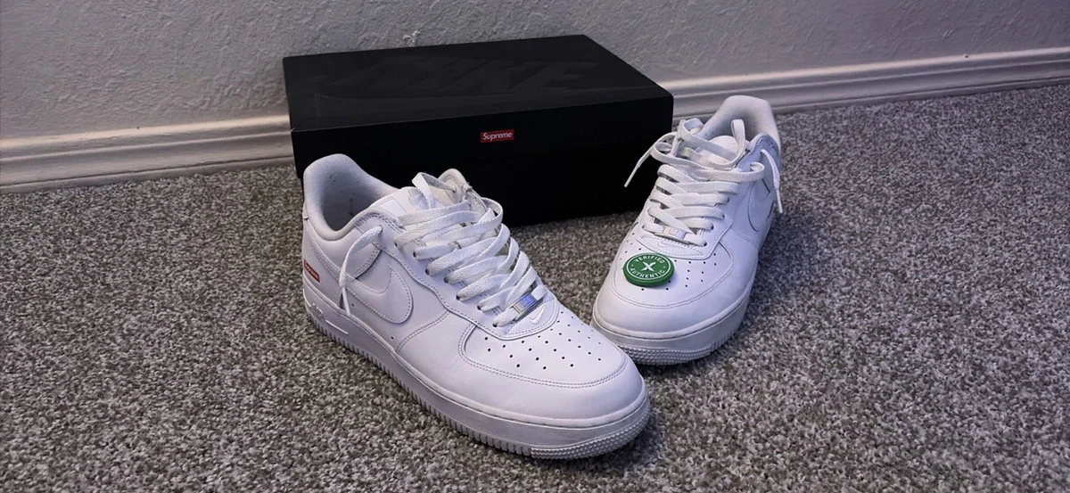 Nike Air Force 1 Supreme White | eBay