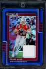 Drake Maye 2025 Donruss Optic Threads Blue Hyper Prizm Patch RPB-DME RC W/MAG
