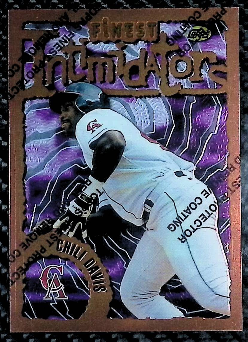 1996 Topps Finest #123 Intimidators - Chili Davis - Angels