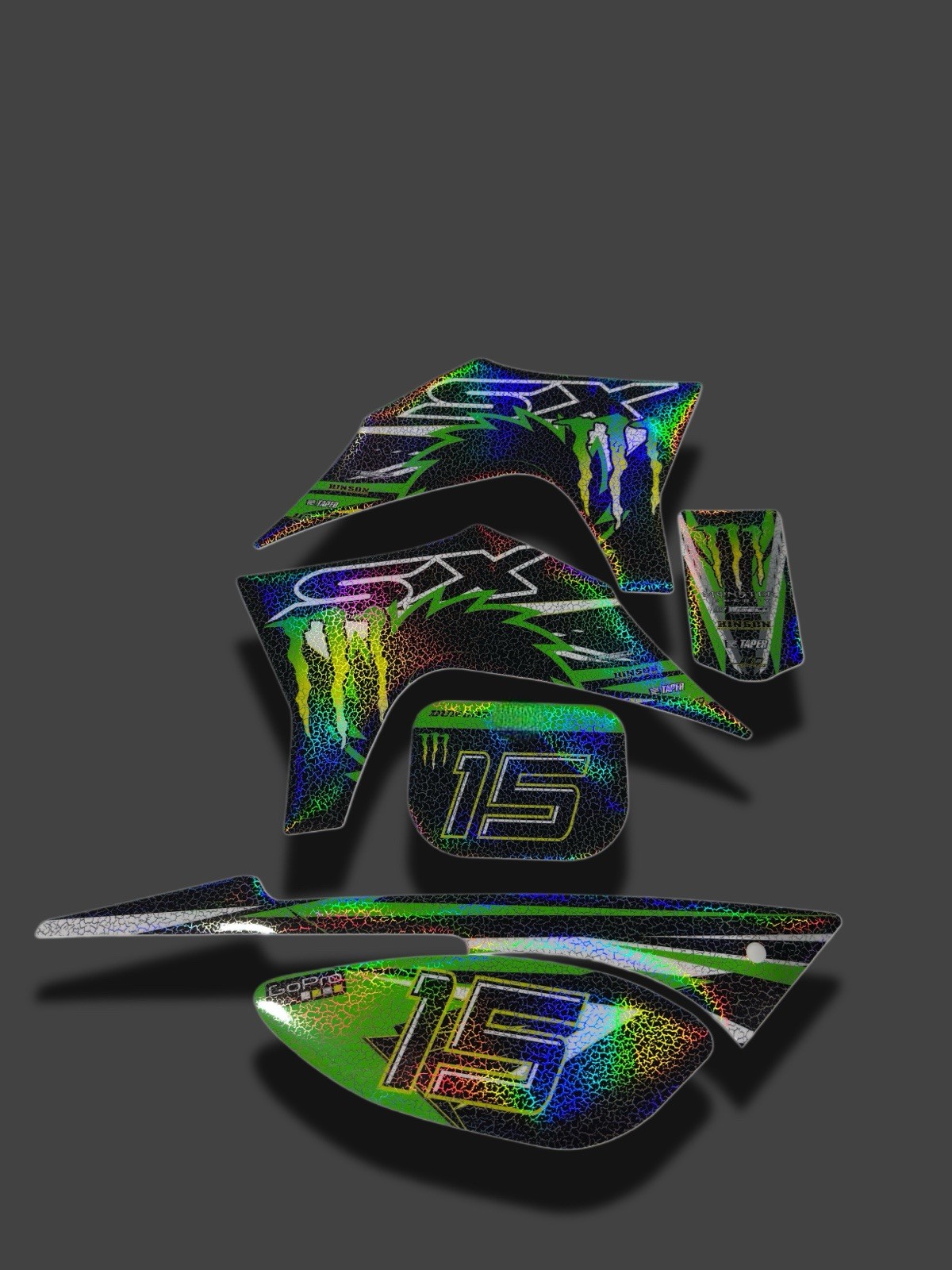 Florida Razor Graphics Razor SX500 graphics kit decals THICK AND HIGH GLOSS HOLOGRAPHIC FINISH