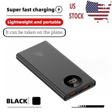 900000MAH Portable Power Bank LCD LED 2 USB Battery Charger For Mobile Phone