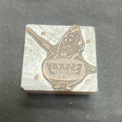 Vintage Esskay Products Letterpress Printing Block Baron Von Esskay Baltimore