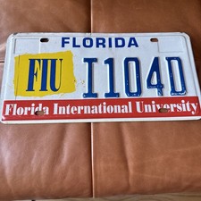 FIU Florida License Plate Florida International University Tag # I 104 D