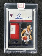 2020-21 Panini One And One Deni Avdija Blue Rookie RC Jersey Patch Auto RPA /49