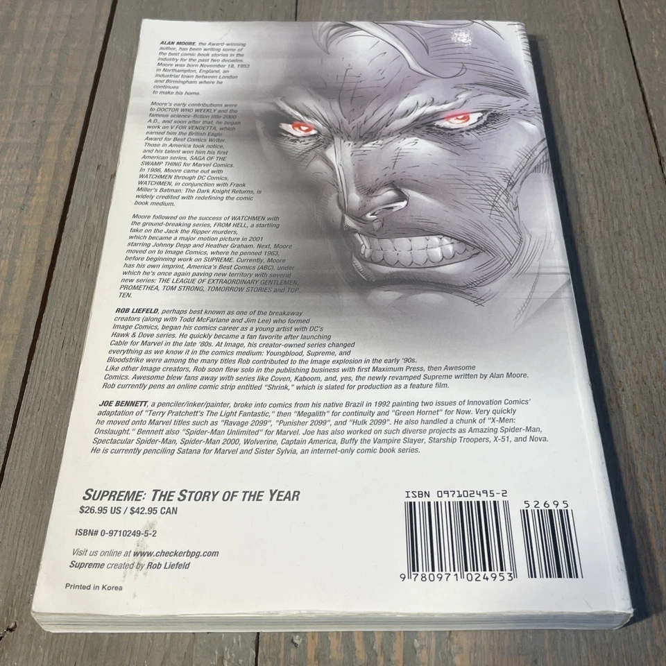 Supreme The Story Of The Year Graphic Novel Alan Moore, Bennett, Ross-SEE PHOTOS - Image 2 of 4