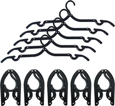 10 PCS Travel Hangers Cruise Ship Essentials Portable Folding Clothes Hangers