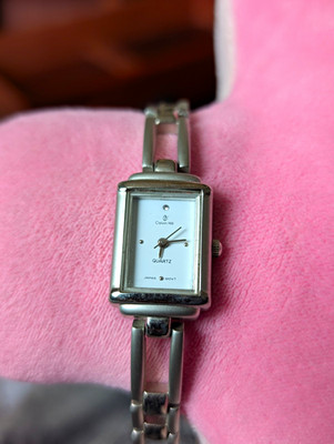 Calvin Hill Women s Quartz Rectangle Watch Silver Bracelet White Dial Japan Movt