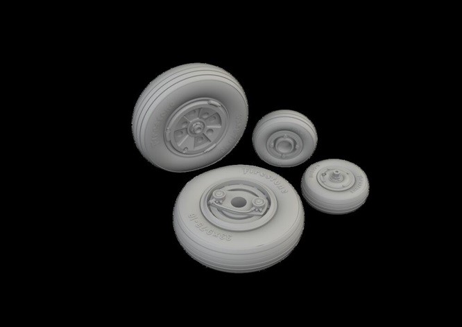 Eduard Accessories 648996 - 1:48 Gannet Wheels Airfix - New