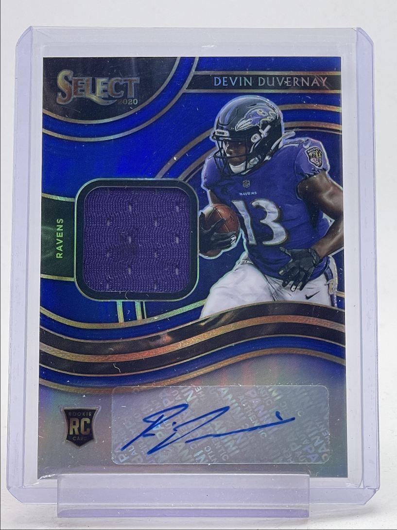Devin Duvernay Panini Select Rookie Signature Memorabilia Prizm #DDU Blue
