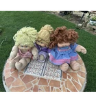 Vintage 1980s Cabbage Patch Kids Dolls Lot of 3 – Original Clothes & Yarn Hair