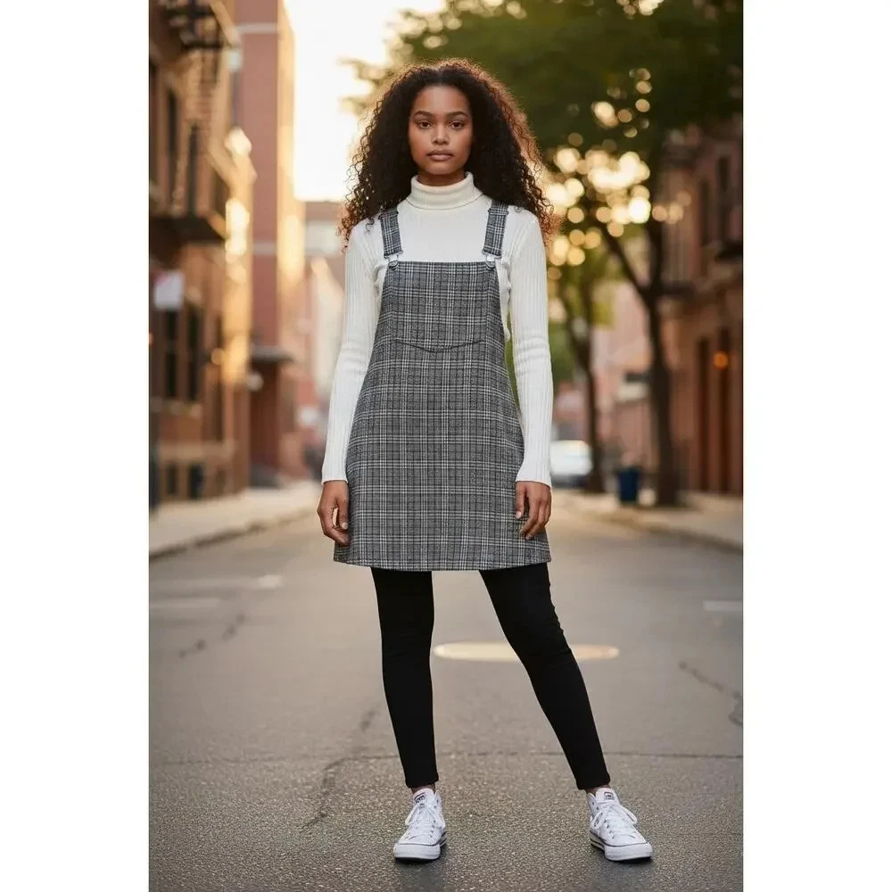 美品♡ classic plaid jumper dress Women's Plaid Overall Dress for sale - eBay