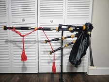 RG Hardie 1960s Bagpipe Beautiful Catalin Mounts  R.G. Hardie Chanter H389-48