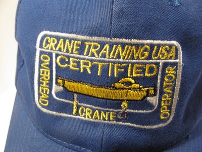 Overhead Crane Operator Hat Mens Blue Modern Adjustable Certified Training Cap