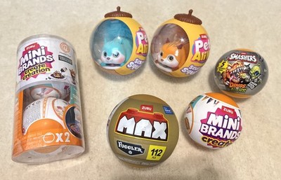 Zuru Mini Brands Lot Of 6 Toys Pets Alive Smashers Zuru Max Mini Create NEW