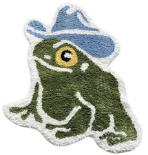 Rug - Cowboy Rug - Handmade Premium - 30in 75cm - Cute Room Decor Frog