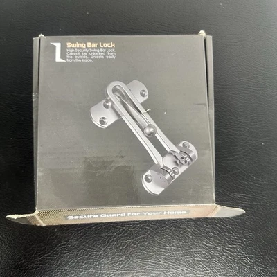 2 SWING BAR DOOR LOCKS BRUSHED NICKEL - Image 1 of 4