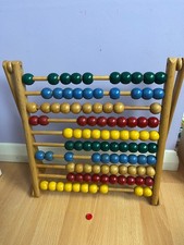 Vintage Wooden Abacus Fully Wooden Good Condition Expandable