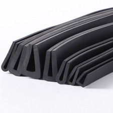 Black Rubber U Channel Edging Trim Seal Door Window Edge Protector Strip U-shape
