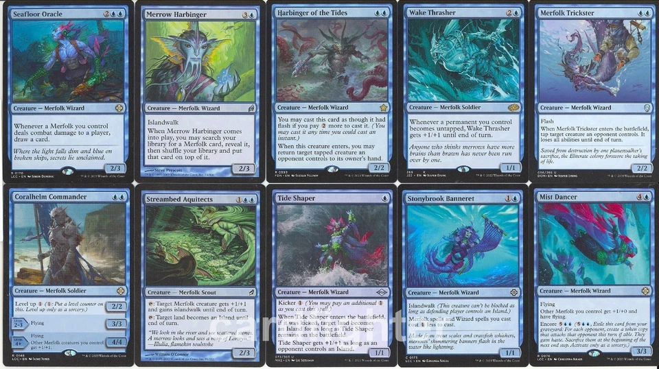 Custom Merfolk Tribal Commander EDH Deck - Svyelun of Sea and Sky - MTG Magic - Image 2 of 4