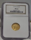 1914 D US 2 1/2 Indian Gold Piece NGC MS62
