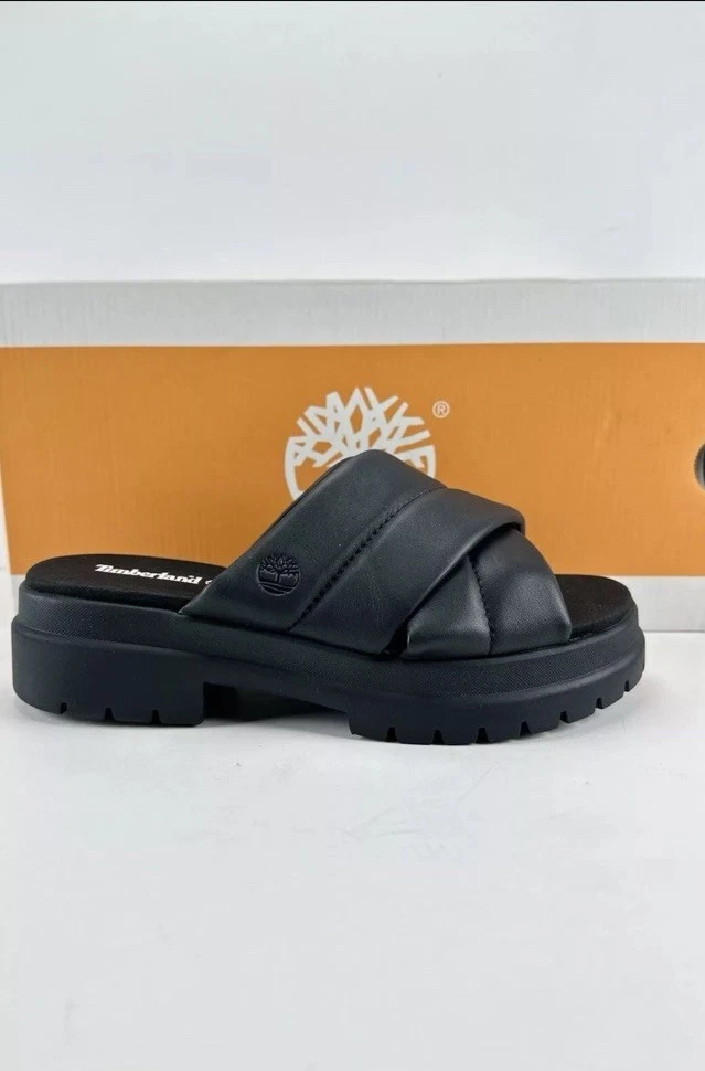 Sandali Timberland donna London Vibe Slide neri taglia Uk8 EU41 5 27 CM