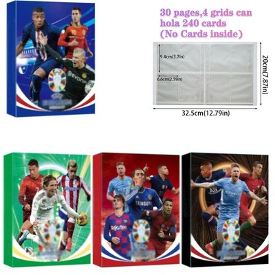120 slots football star soccer player card album holder binder collection book
