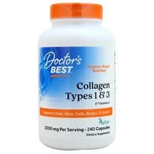 Doctor's Best Collagen Types 1 and 3 with Peptan and Vitamin C  240 caps