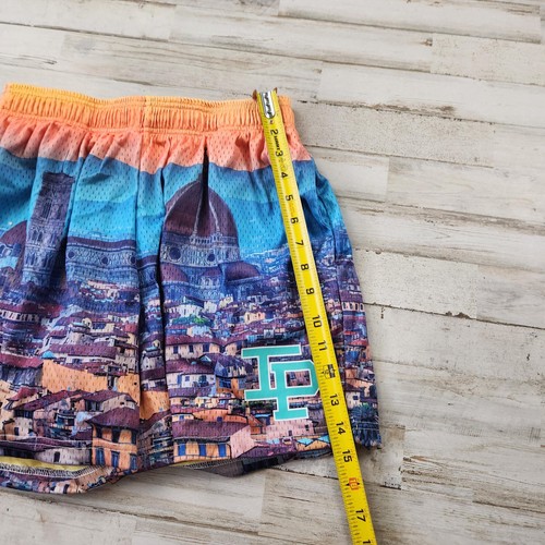 Inaka Power Shorts Mens Medium Multicolor Florence City Print Mesh Gym Workout - Picture 14 of 17