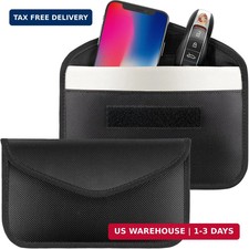 2 Pack Faraday Bags for Phone and Car Keys, Signal Blocking Key Pouch, Anti Thef