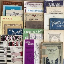 Vintage Piano Lesson Practice Sheet Music Book Lot of 20 Classical Theory